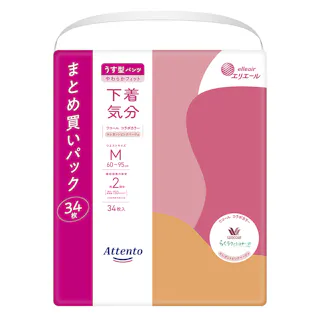 アテント うす型パンツ 下着気分 エレガントピンクべージュ M まとめ買いパック 34枚