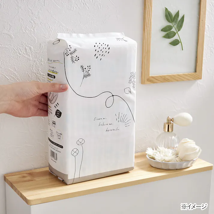 大王製紙 エリエール ナチュラ さら肌さらり よれスッキリ吸水ナプキン 24cm 50cc 限定デザイン 39枚