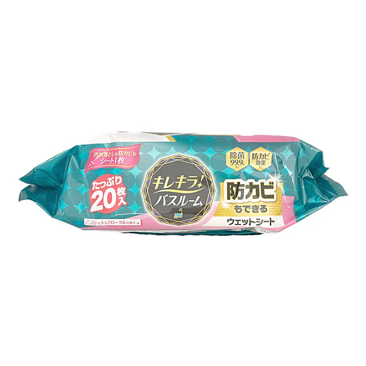エリエール キレキラ!バスルームクリーナー 徹底キレイ ウエットシートフレッシュフローラルの香り 20枚