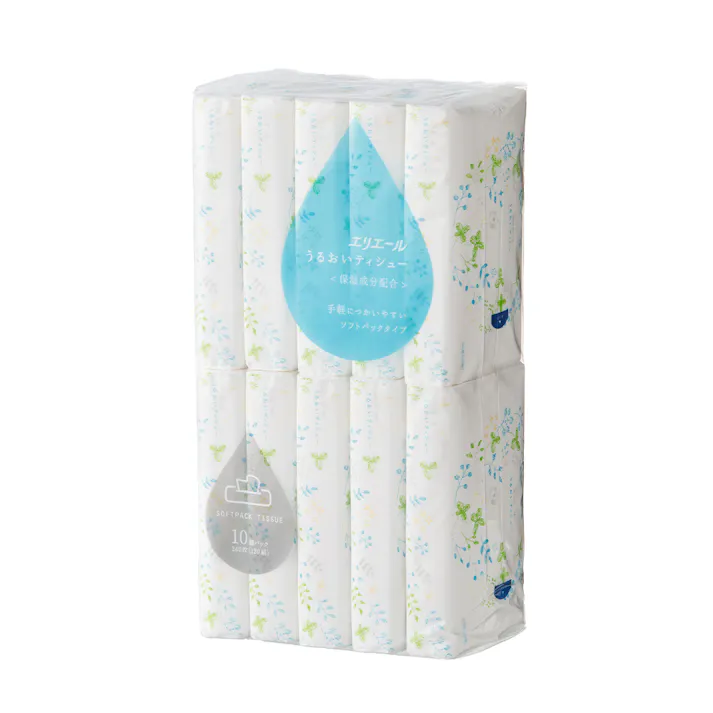エリエール うるおいティシュー ソフトパックタイプ 120組×10個パック