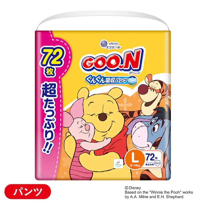 グーン ぐんぐん吸収パンツ Lサイズ(9~14kg) 72枚