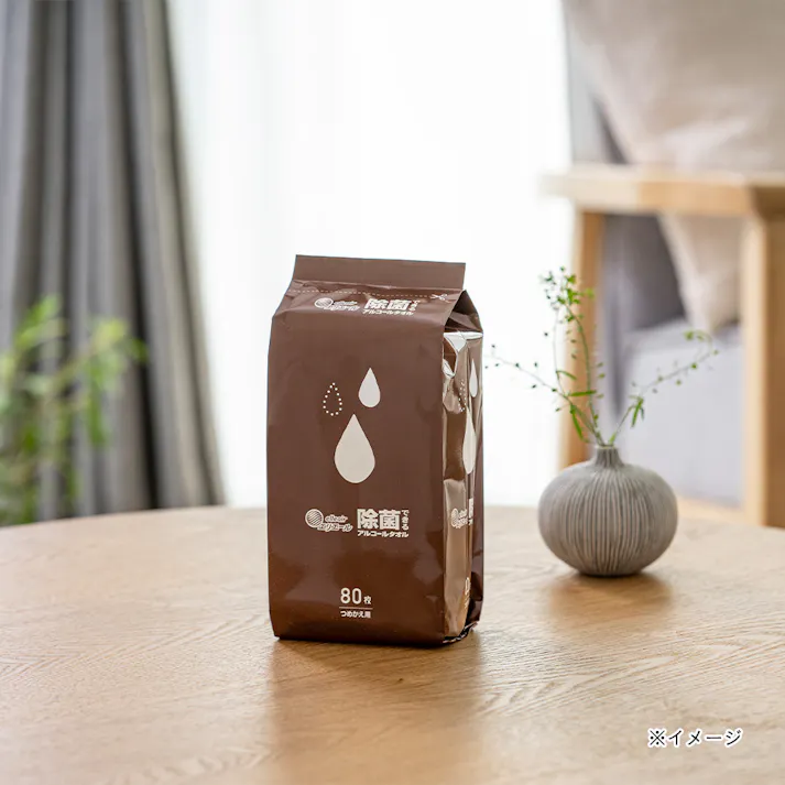 エリエール 除菌できるアルコールタオル 詰替 80枚入 限定デザイン