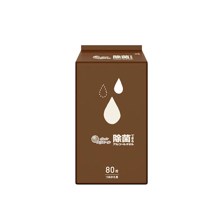 エリエール 除菌できるアルコールタオル 詰替 80枚入 限定デザイン