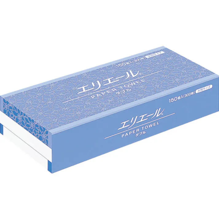 【CAINZ-DASH】EBS ペーパータオル ダブル150組300枚大判 703166【別送品】