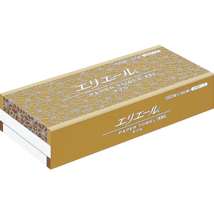 【CAINZ-DASH】EBS ペーパータオル 無漂白ダブル150組300枚大判 703320【別送品】