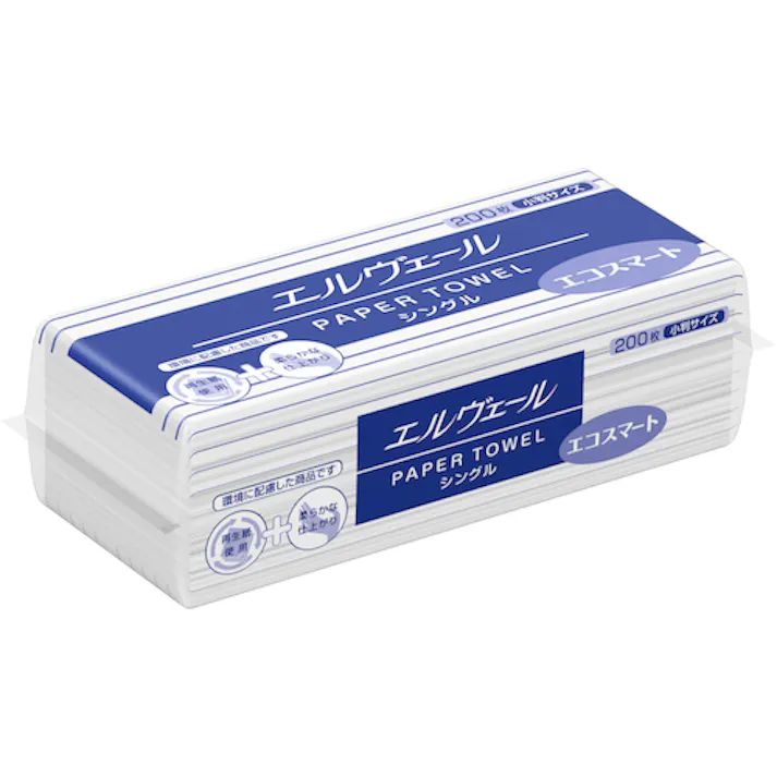 【CAINZ-DASH】EBS エルヴェール ペーパータオル エコスマート200枚小判 21000698【別送品】