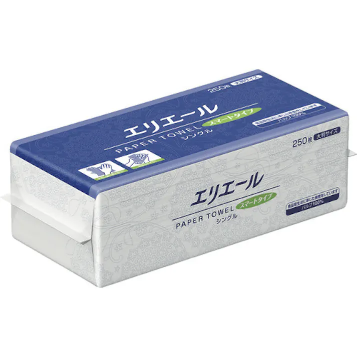 【CAINZ-DASH】EBS ペーパータオル スマートタイプ 大判シングル 703527【別送品】