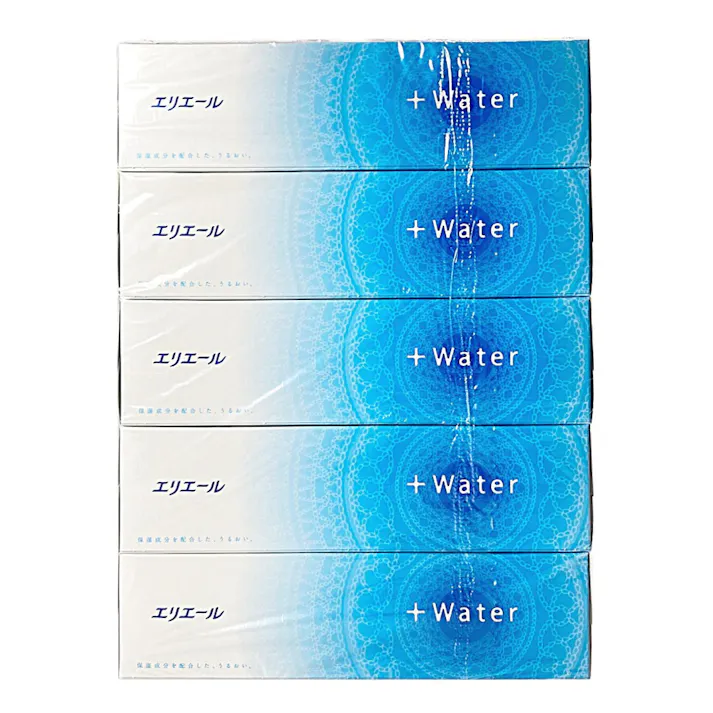 エリエール +Water(プラスウォーター) 180組×5個パック