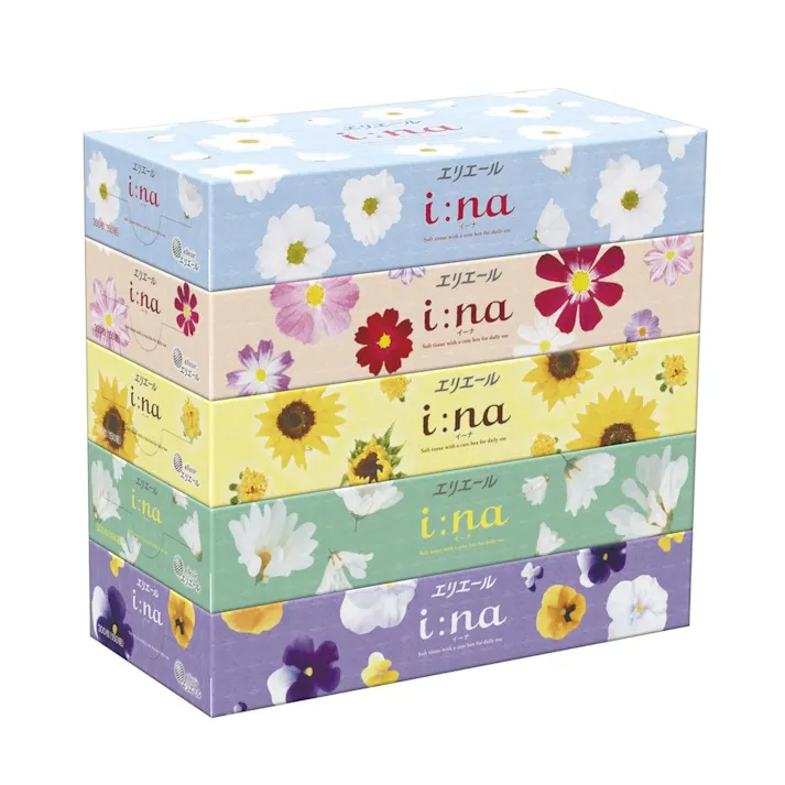 エリエール i:na(イーナ) ティシュー 150組×5個パック