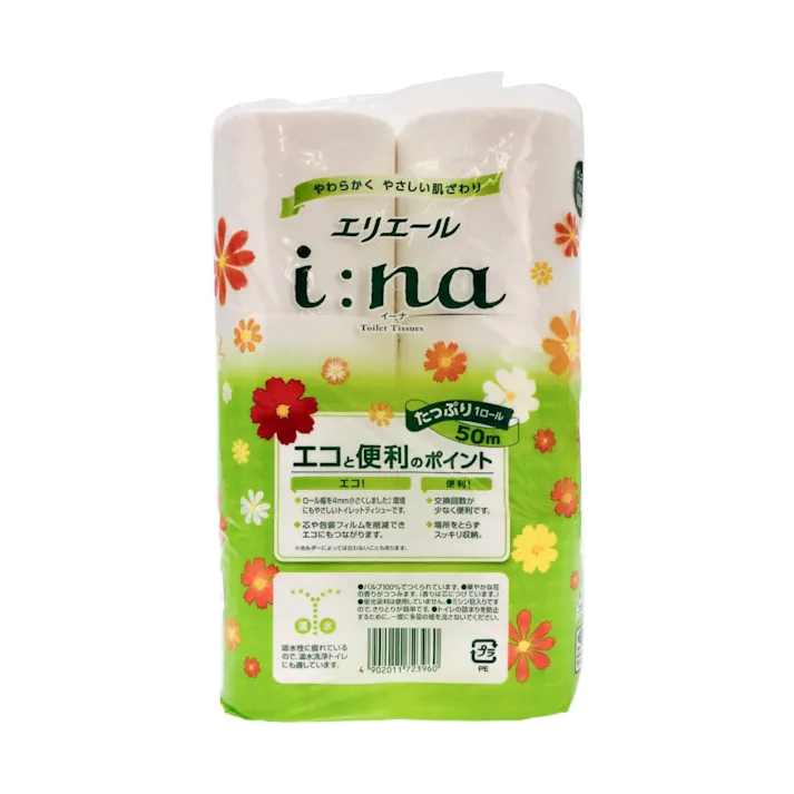 エリエール i:na(イーナ) トイレットティシュー 2倍巻 12ロール ダブル