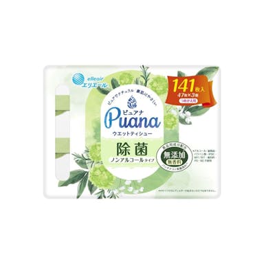 エリエール Puana(ピュアナ)除菌ノンアルコールタイプ 詰替 47枚×3個(販売終了)