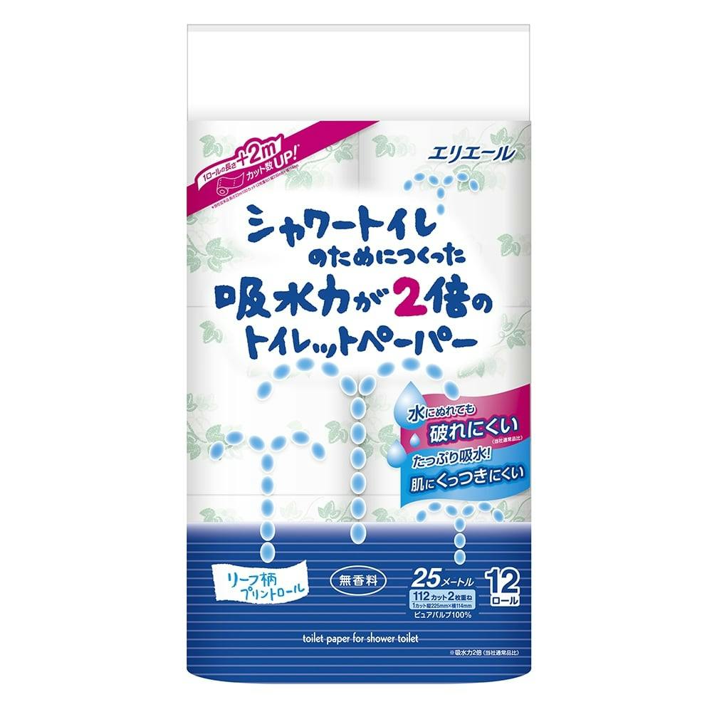 大王製紙 エリエール シャワートイレのためにつくった吸水力が２倍のトイレットペーパー １２ロール ダブル｜ホームセンター通販【カインズ】