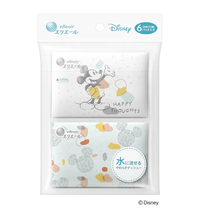 大王製紙 エリエール ディズニーデザイン 流せるポケット 12組×6パック カジュアル