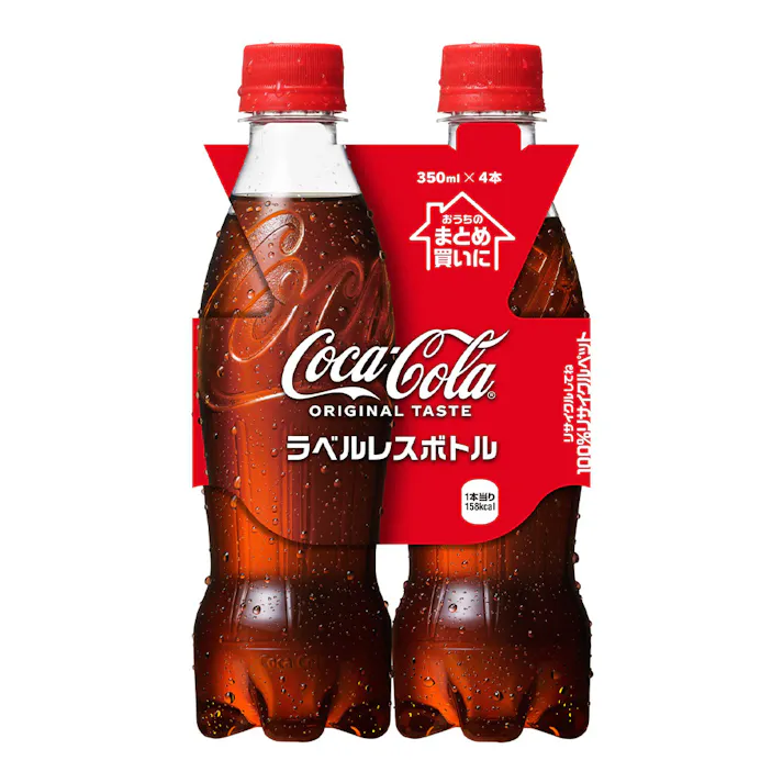 コカ・コーラ ラベルレス 350ml×4本