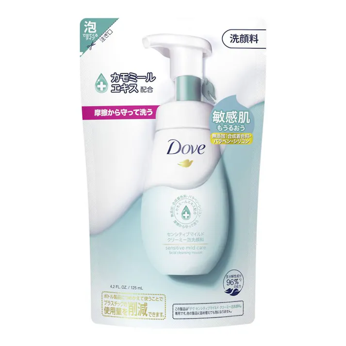 ダヴ センシティブマイルド クリーミー泡洗顔料 詰替 125ml