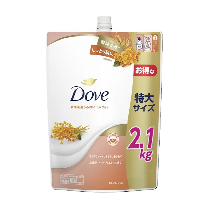 ダヴ ボディウォッシュ ライスファーメント&キンモクセイ 詰替 特大 2100g