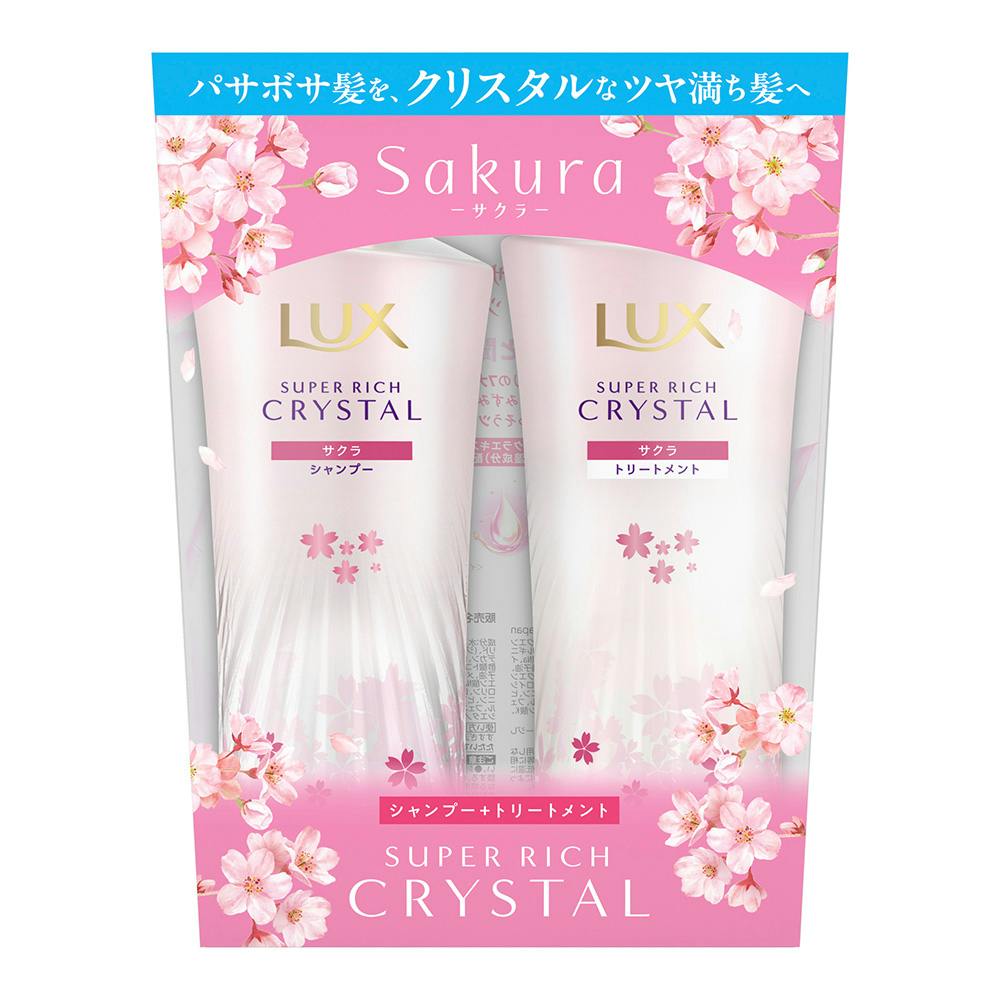 ラックス スーパーリッチクリスタル サクラ シャンプー＆トリートメント 各450g