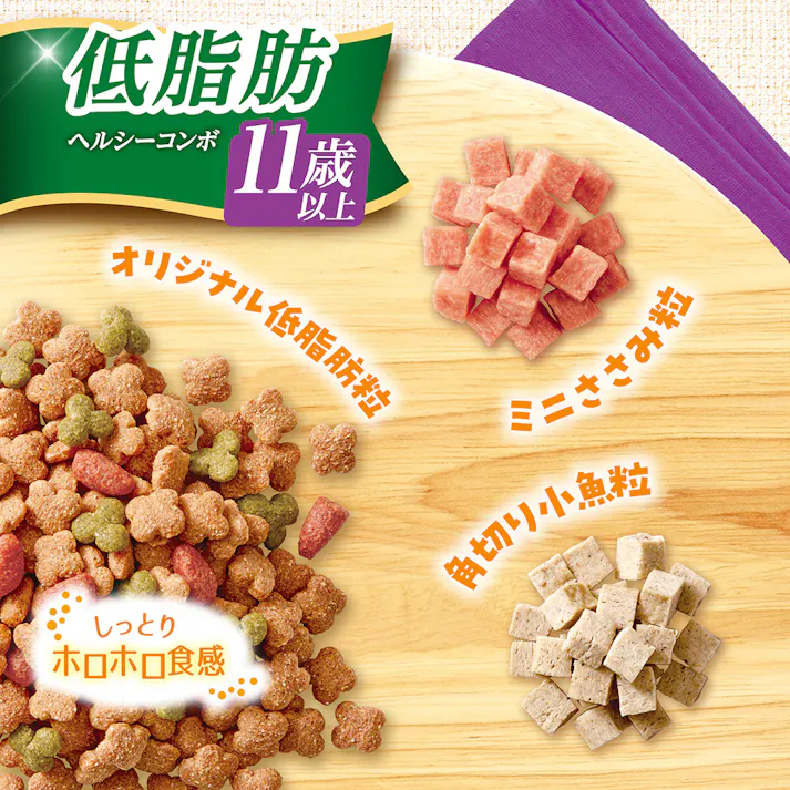 日本ペットフード コンボ 低脂肪 ヘルシーコンボ 11歳以上 8種の野菜ブレンド 1.7kg