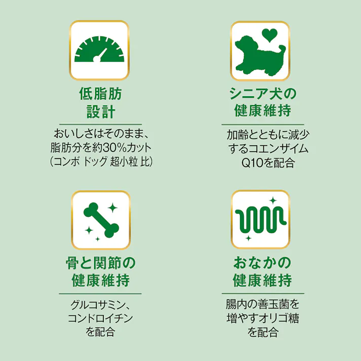 日本ペットフード コンボ 低脂肪 ヘルシーコンボ 11歳以上 8種の野菜ブレンド 1.7kg