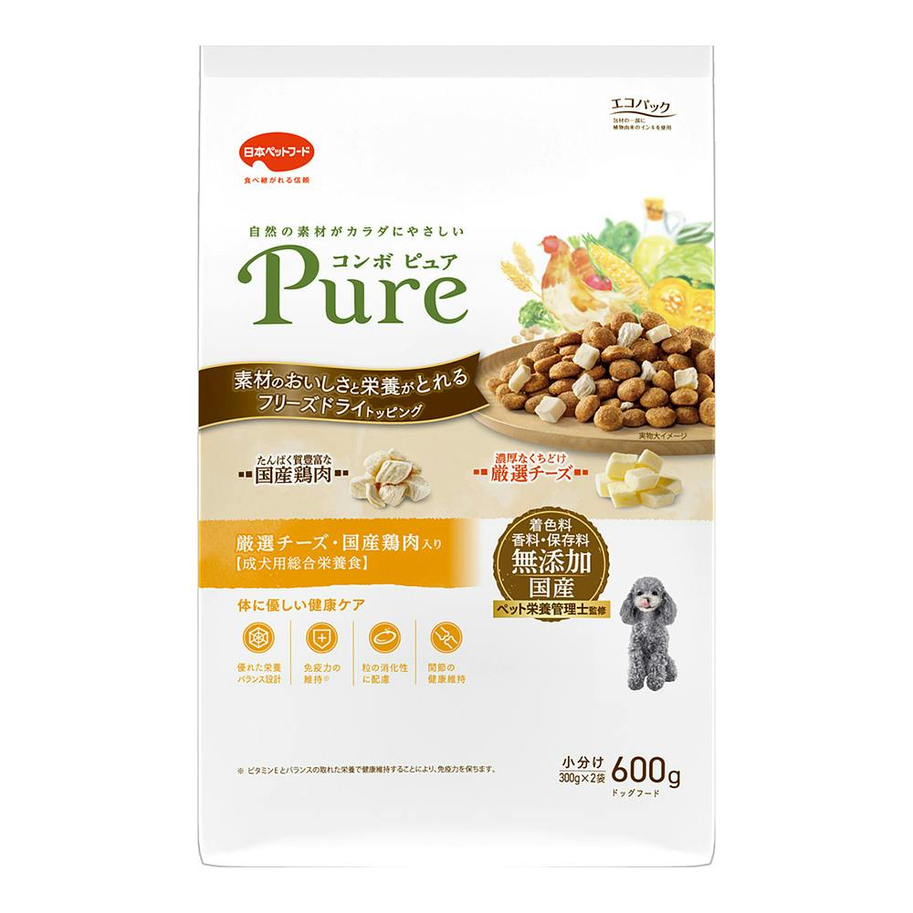 コンボピュアドッグ チーズ・鶏肉入り 600g 犬用ドライフード コンボピュアドッグ チーズ・鶏肉入り 600g 犬用ドライフード