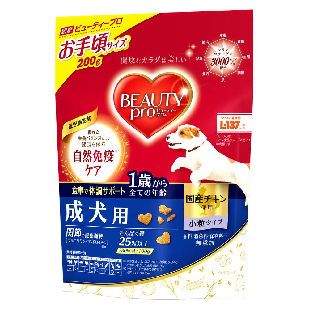 ビューティープロ 成犬用 200g 専門フード(犬用ドライフード) ビューティープロ 成犬用 200g 専門フード(犬用ドライフード)