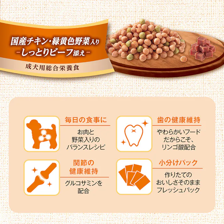 コンボ ドッグ もっちりふっくら 国産チキン・緑黄色野菜入り しっとりビーフ添え 1.4kg