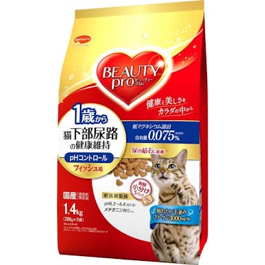 ビューティープロ キャット 1歳から 猫下部尿路の健康維持 フィッシュ味 1.4kg
