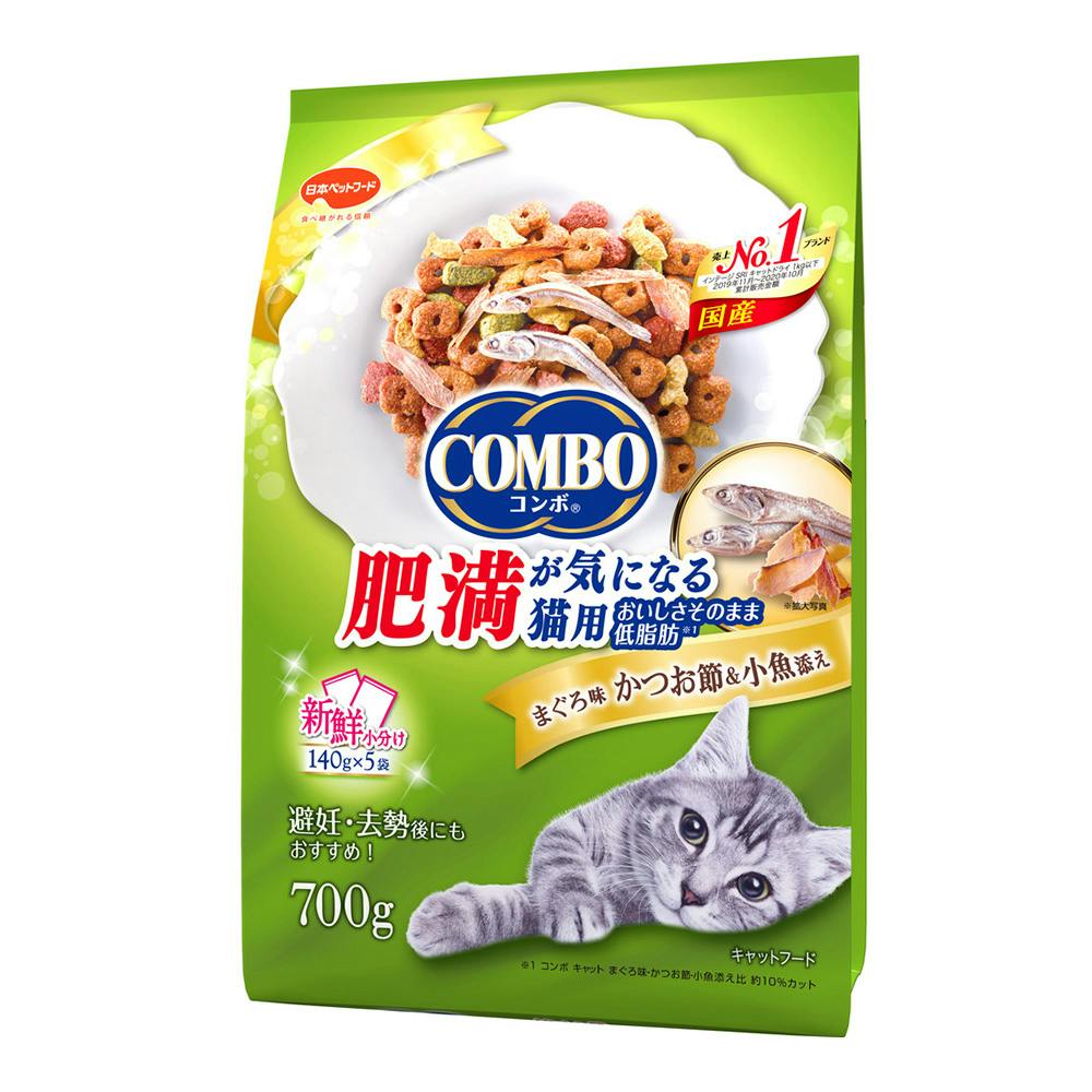 【カインズ】コンボキャット 肥満が気になる猫用 まぐろ味・かつお節・小魚添え 700g
