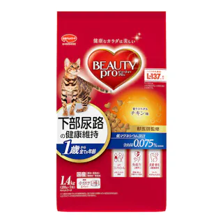 ビューティープロ キャット 1歳から 猫下部尿路の健康維持 チキン味 1.4kg