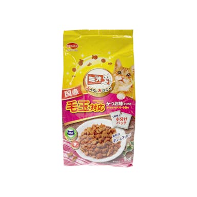 日本ペットフード ミオ 毛玉対応 かつお味ミックス 1kg