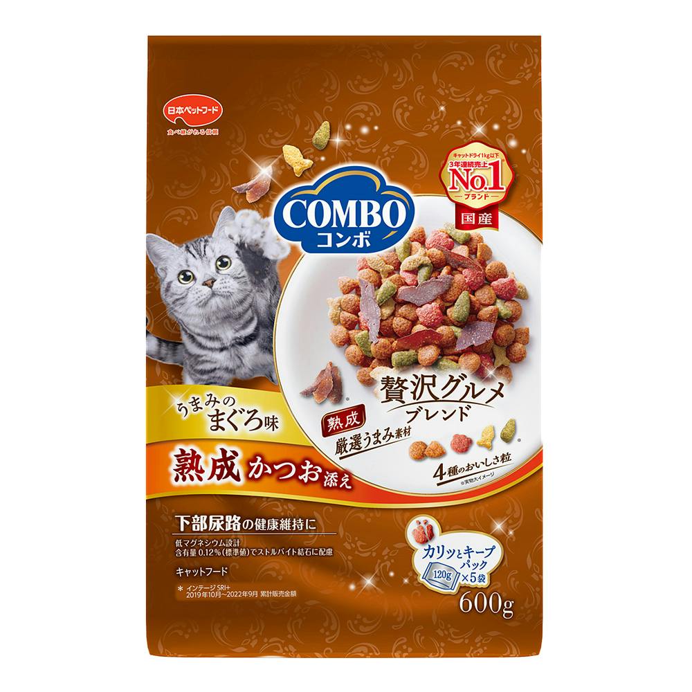コンボキャット まぐろ味 熟成かつお添え 600g | キャットフード 通販