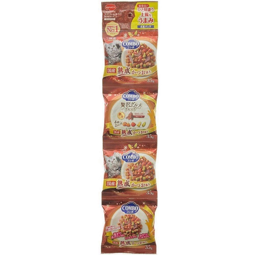 日本ペットフード コンボキャット連パック 海の味わい 熟成かつお添え 35g×4袋 猫用ドライフード 日本ペットフード コンボキャット連パック 海の味わい 熟成かつお添え 35g×4袋 猫用ドライフード