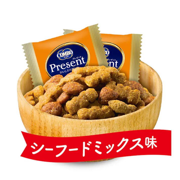 コンボ プレゼント おやつ 歯の健康と口臭ケア シーフードミックス味 小分け14袋