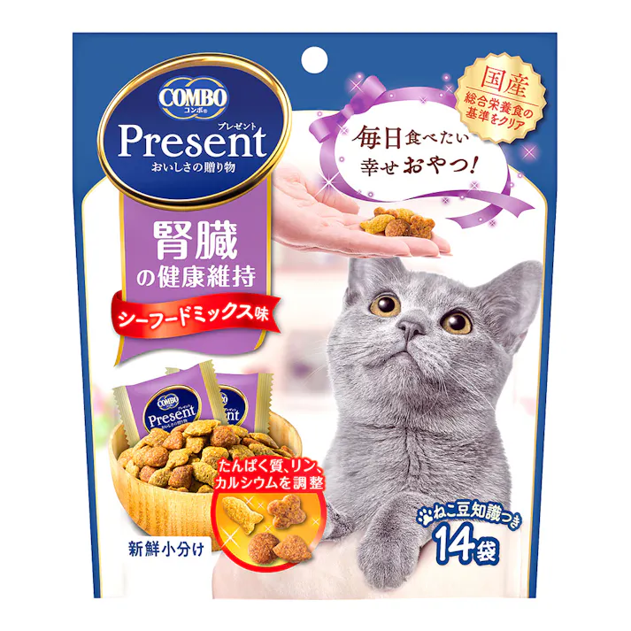 コンボ プレゼント おやつ 腎臓の健康維持 シーフードミックス味 小分け14袋