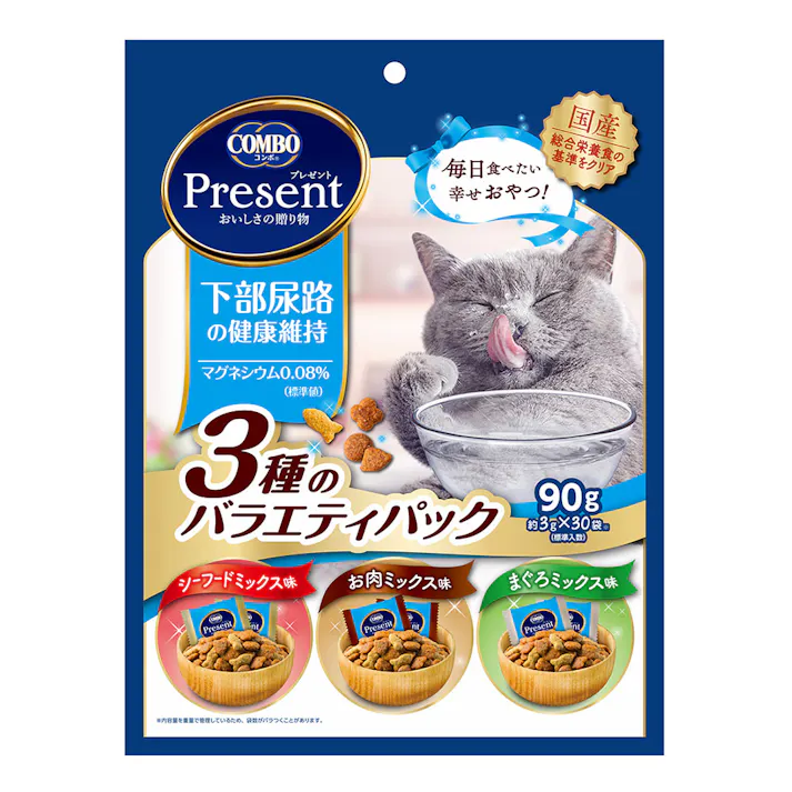 CONBO プレゼントおやつ 3種のバラエティパック 下部尿路の健康維持 90g
