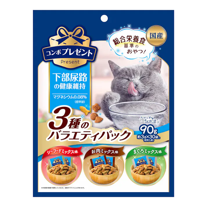 CONBO プレゼントおやつ 3種のバラエティパック 下部尿路の健康維持 90g
