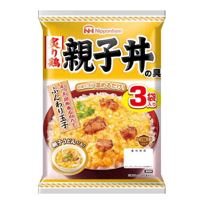 日本ハム どんぶり繁盛 炙り鶏 親子丼の具 3食入