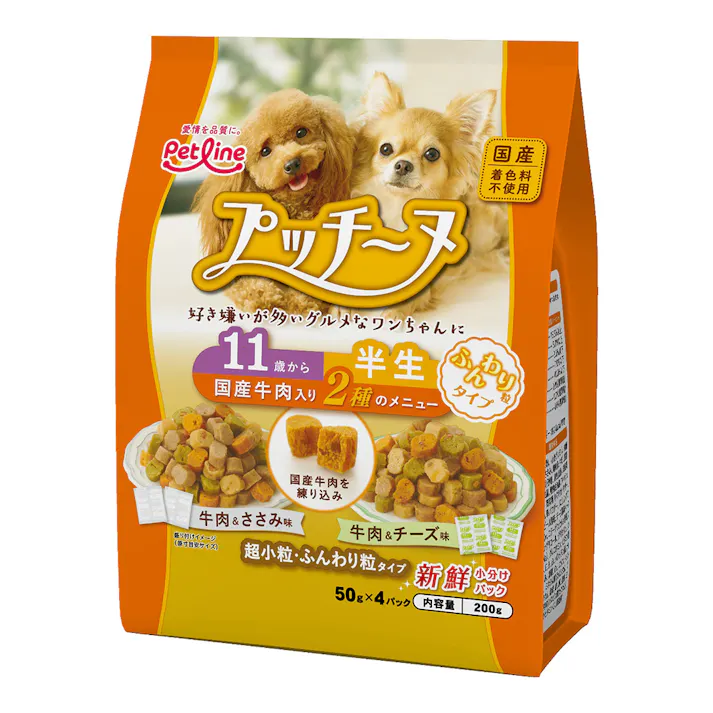 いぬのしあわせ プッチーヌ11歳 ふんわり粒 200g