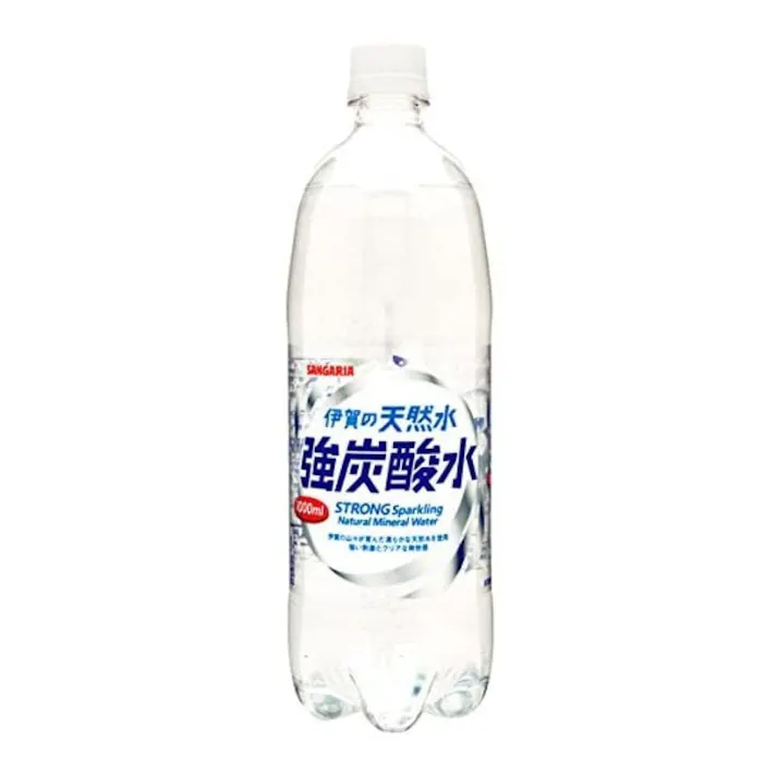 【ケース販売】サンガリア 伊賀の天然水 強炭酸水 1L×12本 (販売終了)