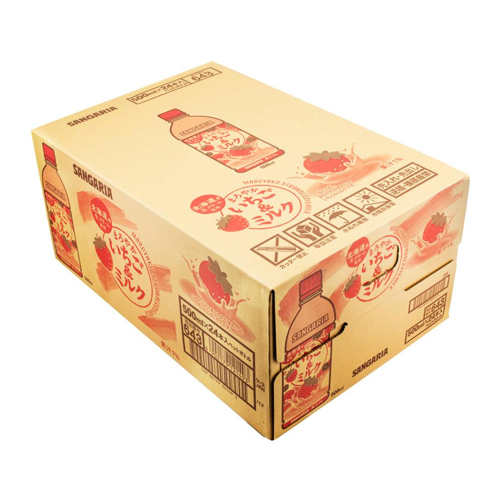 ケース販売】まろやかいちご＆ミルク 500mlx24本 | 飲料・水・お茶
