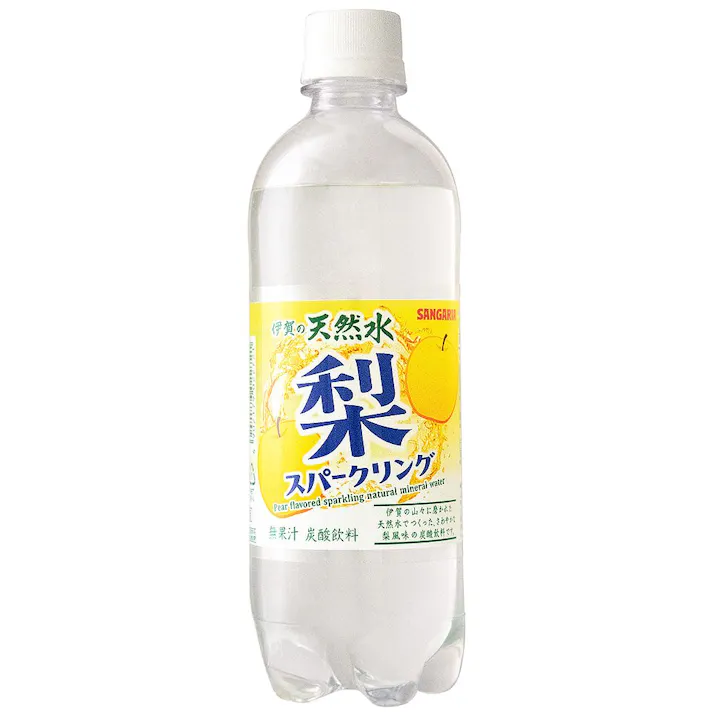 【ケース販売】サンガリア 伊賀の天然水 梨スパークリング 500ml×24本