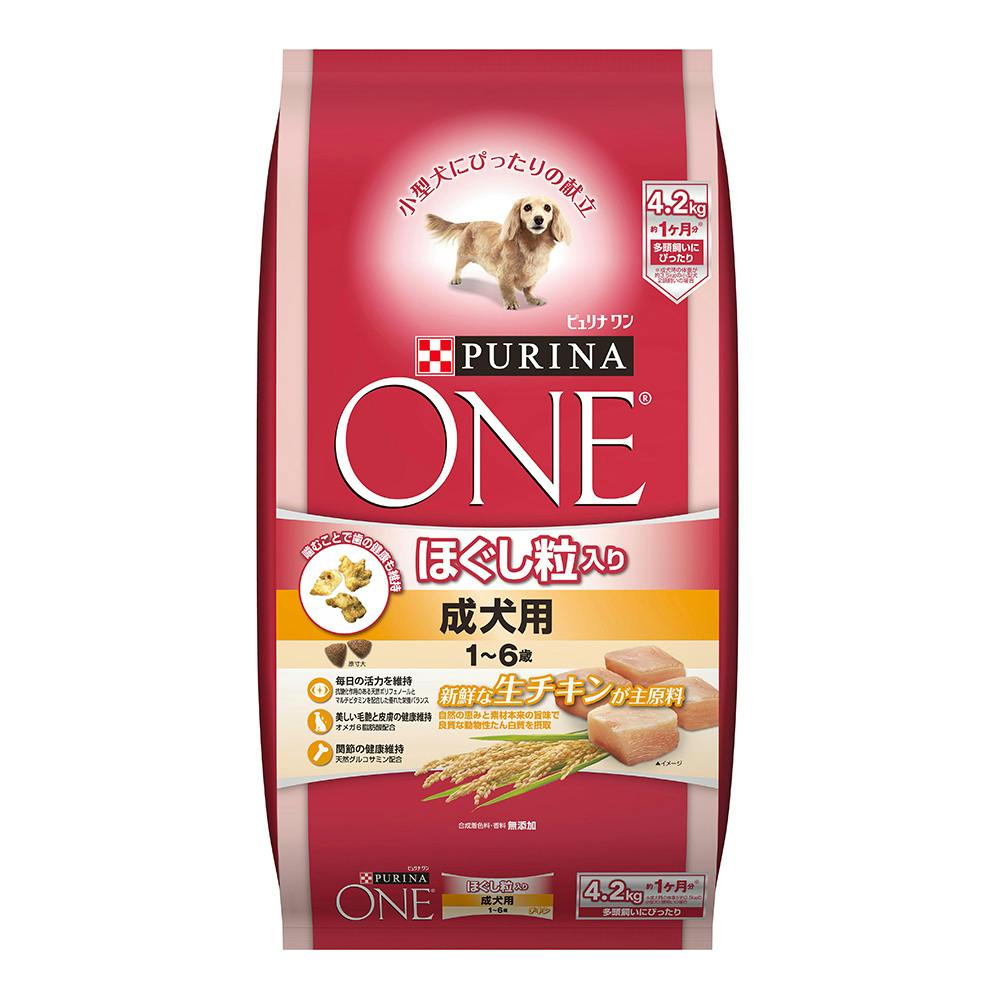 レビュー高評価商品 ほぐし粒入り ピュリナワン 成犬用 4.2kg(販売終了 チキン ドッグフード