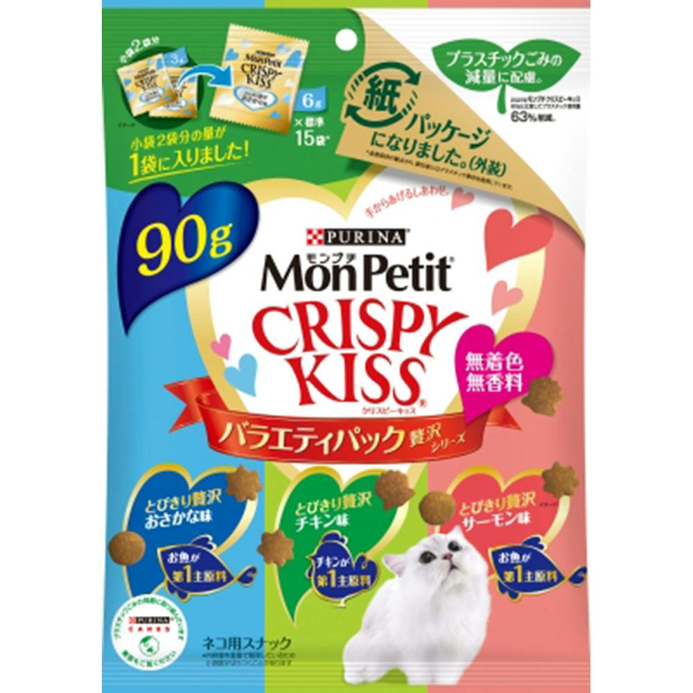 モンプチ クリスピーキッス 贅沢バラエティ 90g | ペット用品（猫