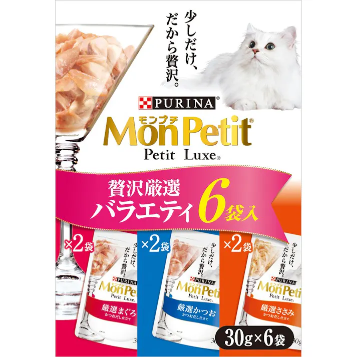 ネスレ ピュリナ モンプチ プチリュクスパウチ 贅沢厳選バラエティ 30g×6袋入