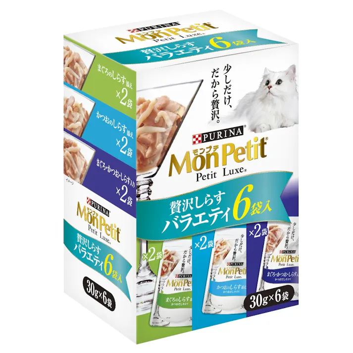 モンプチ プチリュクス 贅沢しらすバラエティ 30g×6袋