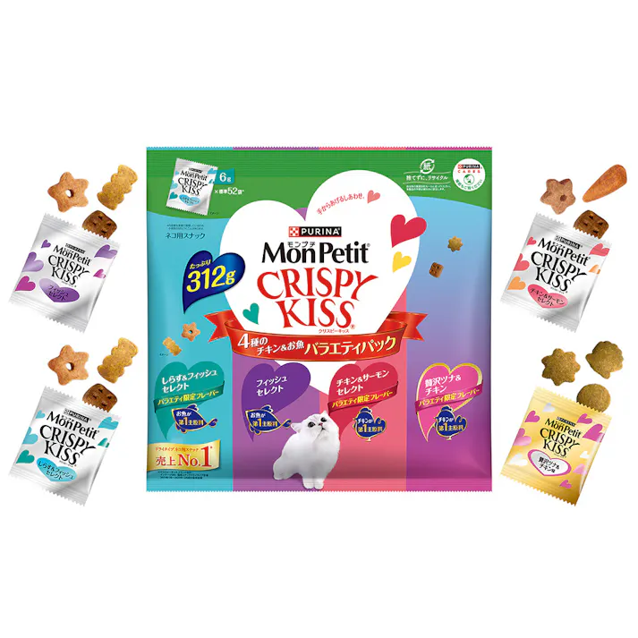 クリスピーキッス バラエティパック 4種のチキン&お魚 312g
