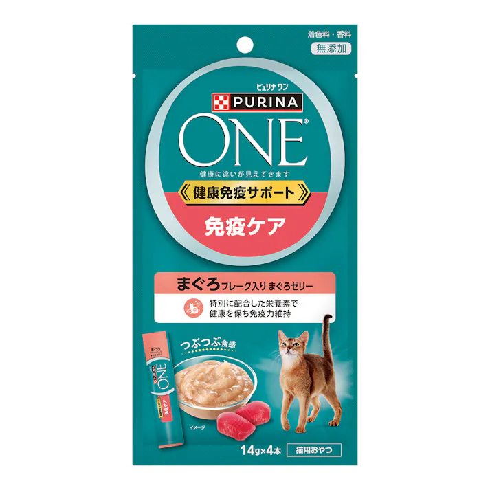 ピュリナワン おやつ免疫まぐろフレーク入まぐろゼリー
