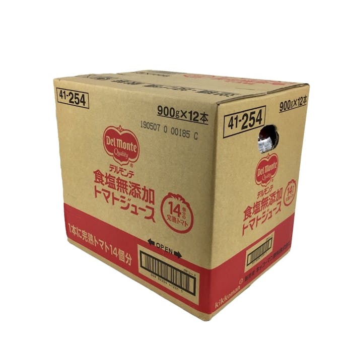 【ケース販売】デルモンテ 食塩無添加トマトジュース 900g×12本