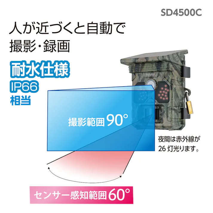 リーベックス ソーラーセンサーカメラ SD4500C