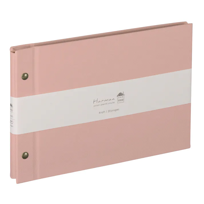 ナカバヤシ ハルマー 外ビス式アルバム A5 プラコート台紙(クラフト) ピンク